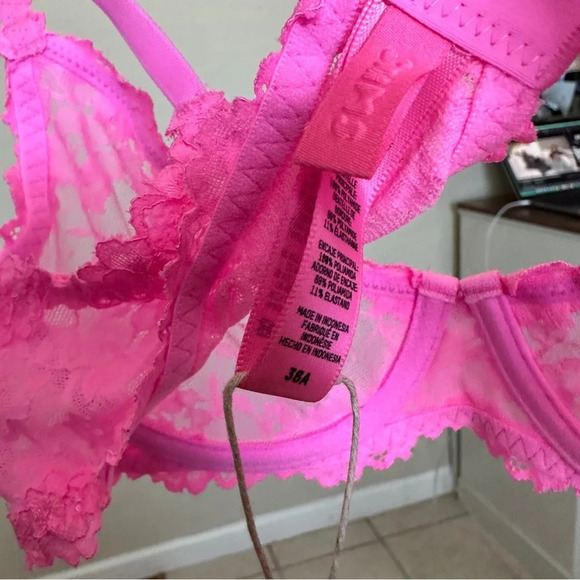 Skims Stretch lace Intimates‎ underwire scoop bra Pink BA-SCP-3575 size 36A - Picture 6 of 8